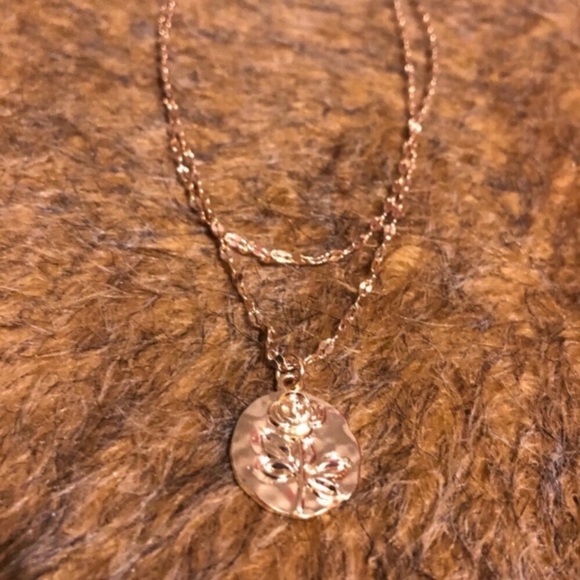 Free People Layered Rose Pendant Necklace - Picture 4 of 5